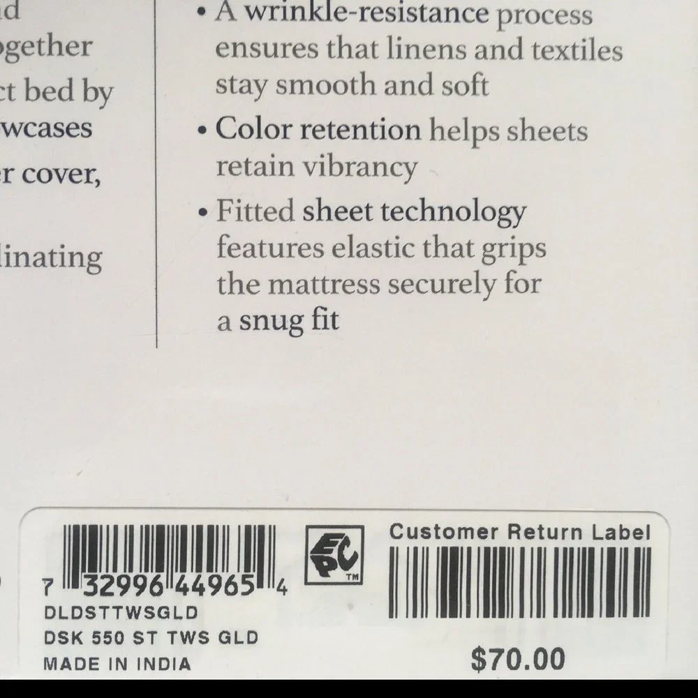 new SAFFRON STRIPE Charter Club Damask 550 TC 100% Cotton TWIN Sheet Set